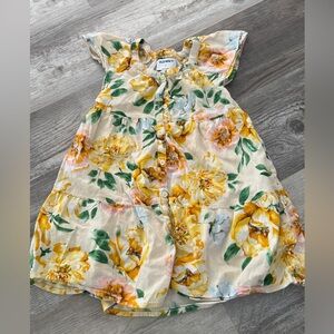 Old Navy Kids Floral Dress - Cream and Yellow